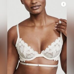 Victoria’s Secret: Unlined Floral Embroidery Low Back Demi Bra